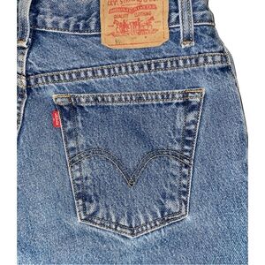 Vintage 2000s Levis 550 Jeans Womens 12 MIS M Blue Denim Relaxed Fit Tapered Leg